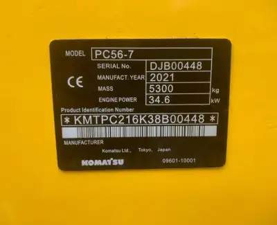 Used Komatsu PC56 Mini Excavator photo 2