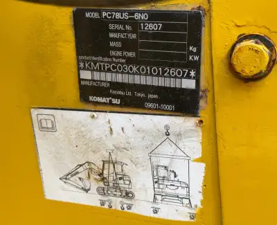 Used Komatsu PC78US Excavator photo 8