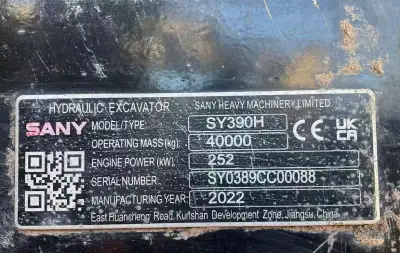 Used SANY 390H Excavator photo 3