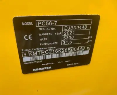 Used Komatsu PC56 Mini Excavator photo 3