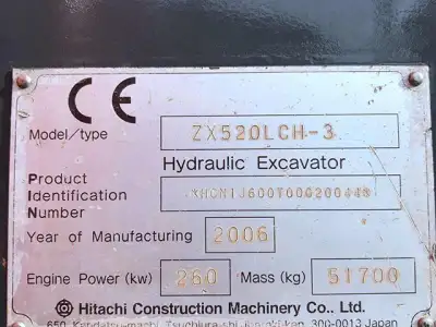 Used Hitachi ZX520 Excavator photo 6